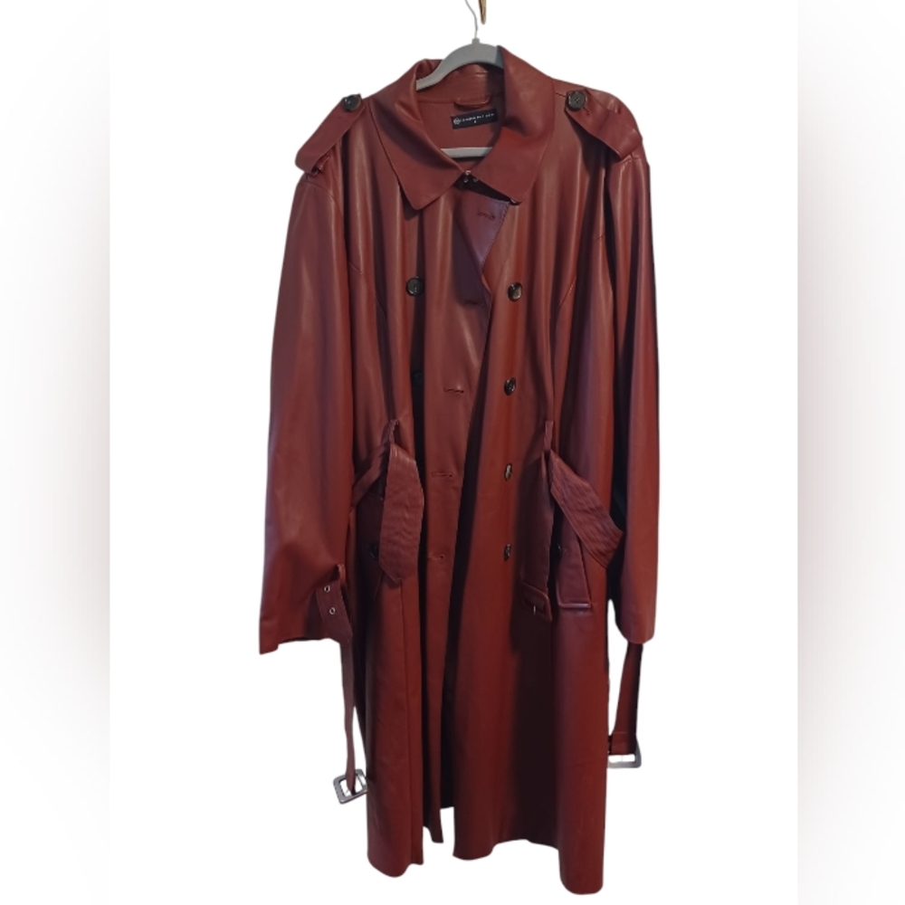 Fashion to Figure Red Leather Jacket Classic Style